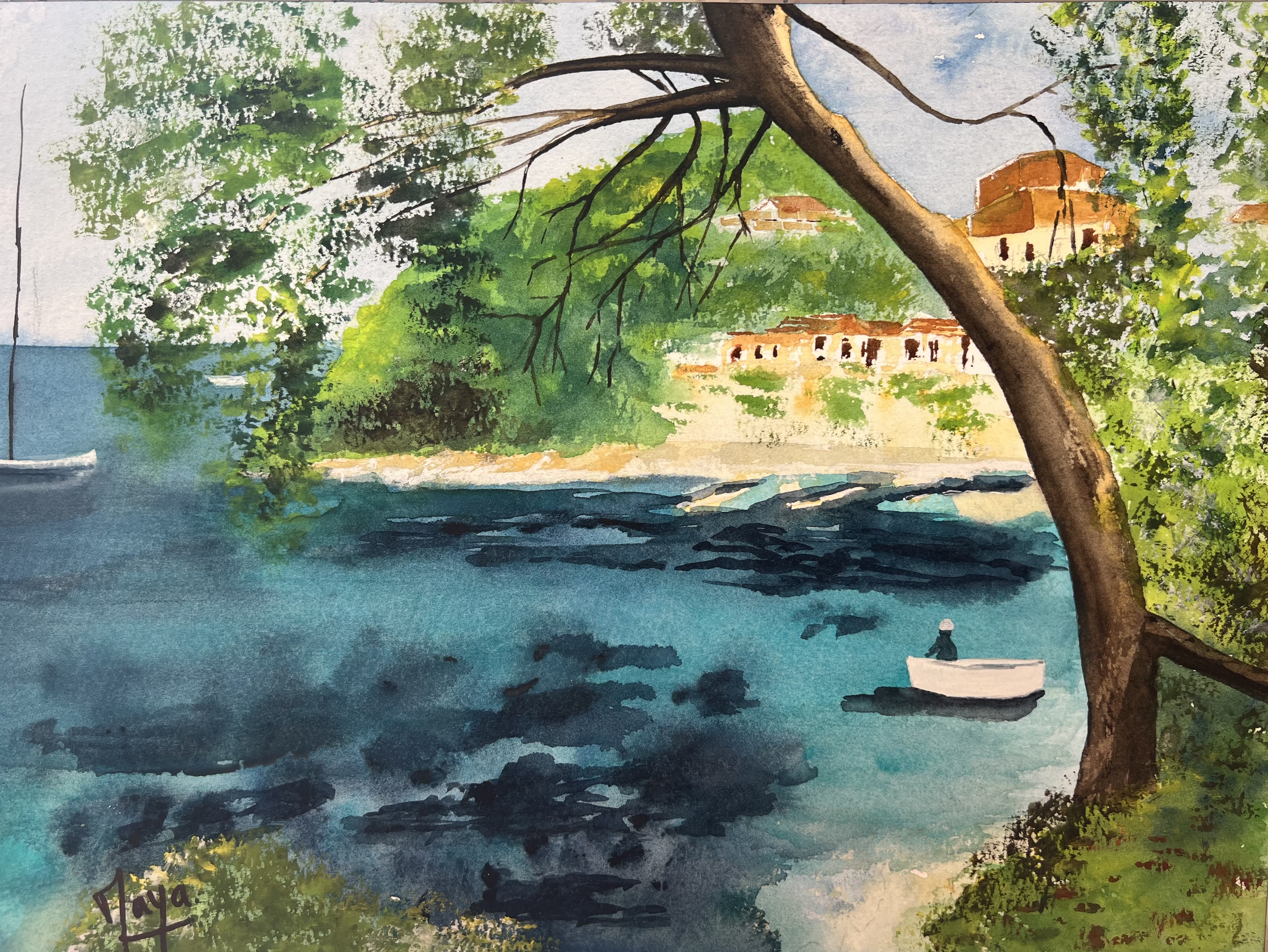 aquarelle Cassis avril 2025