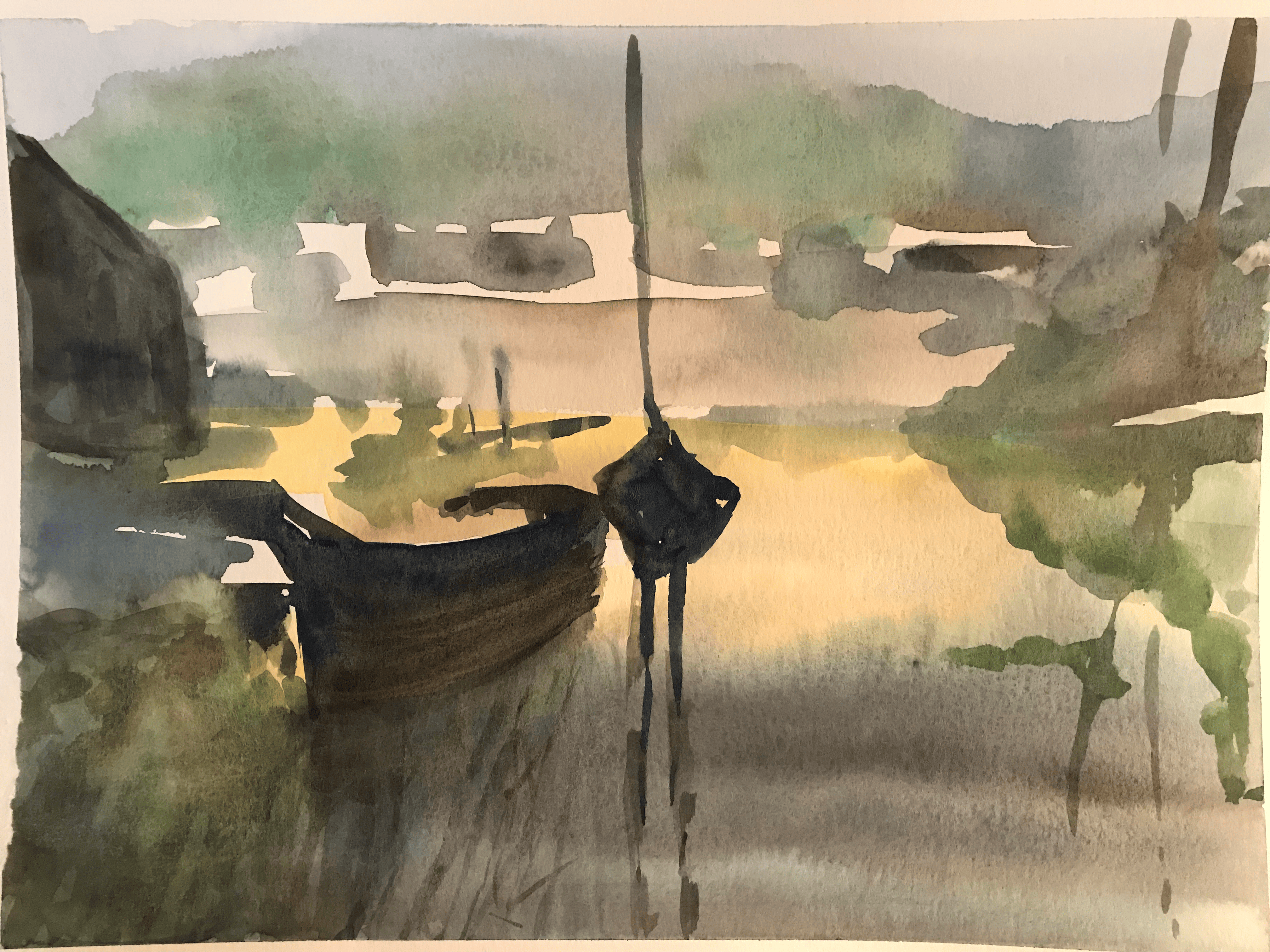 aquarelle essex angleterre avril 2019