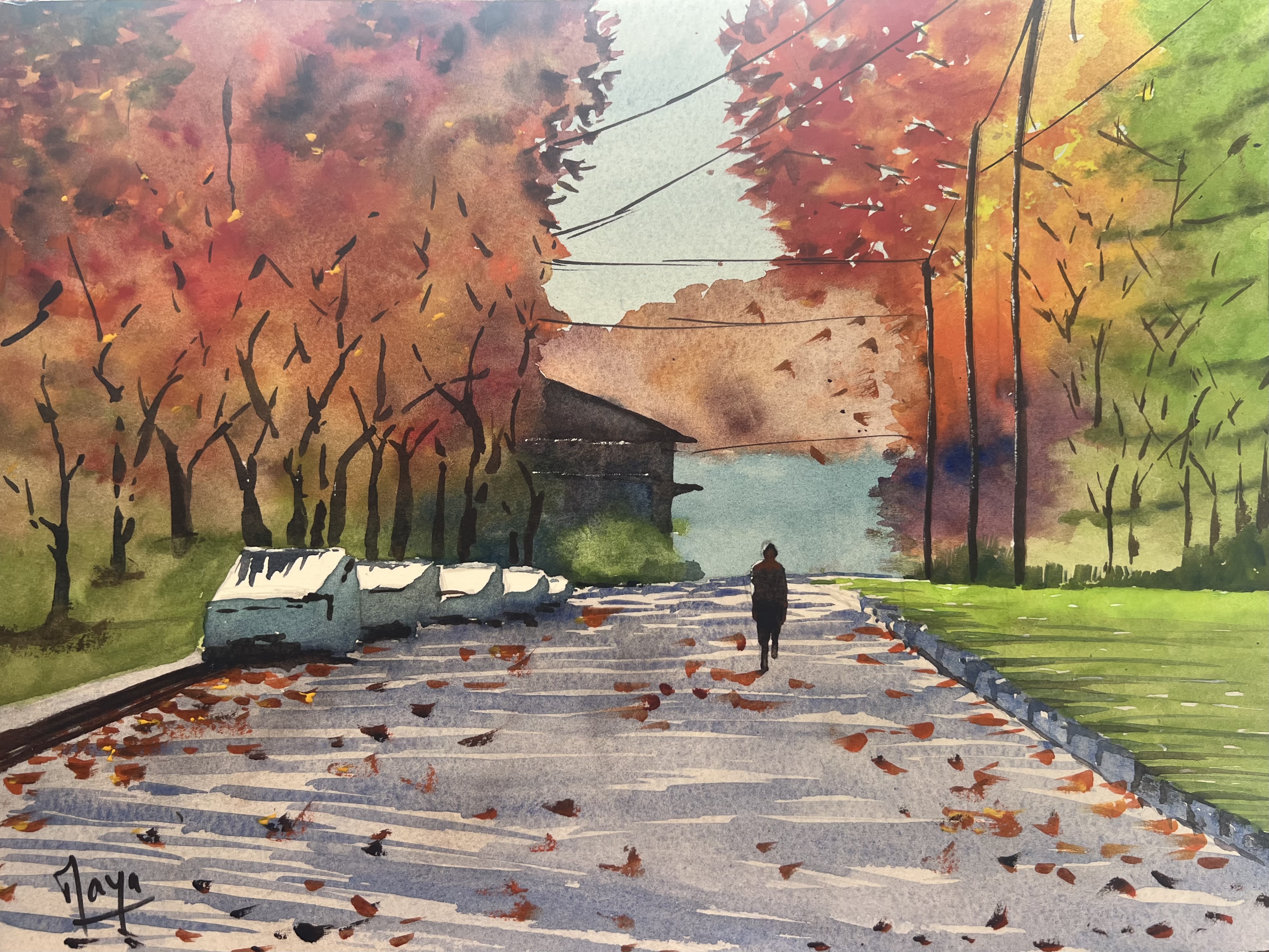 aquarelle Montreal Canada novembre 2024