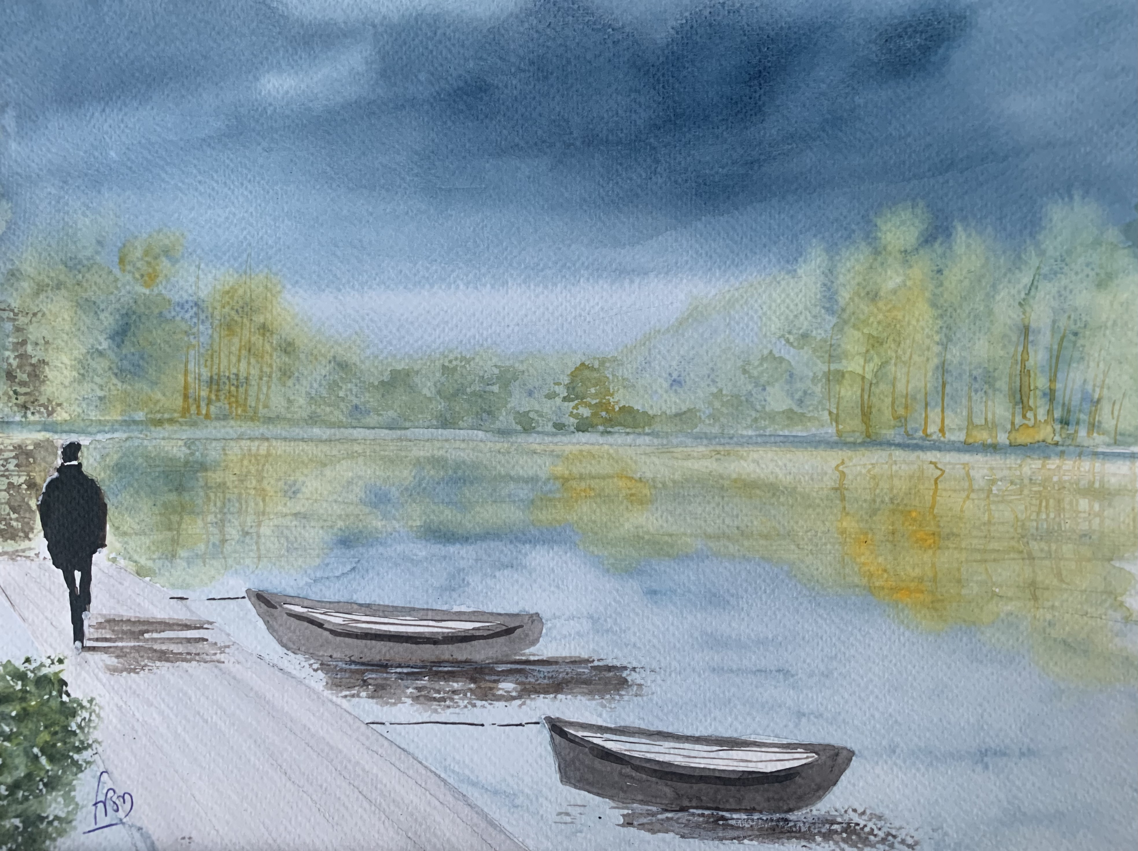 aquarelle Quebec Canada octobre 2023