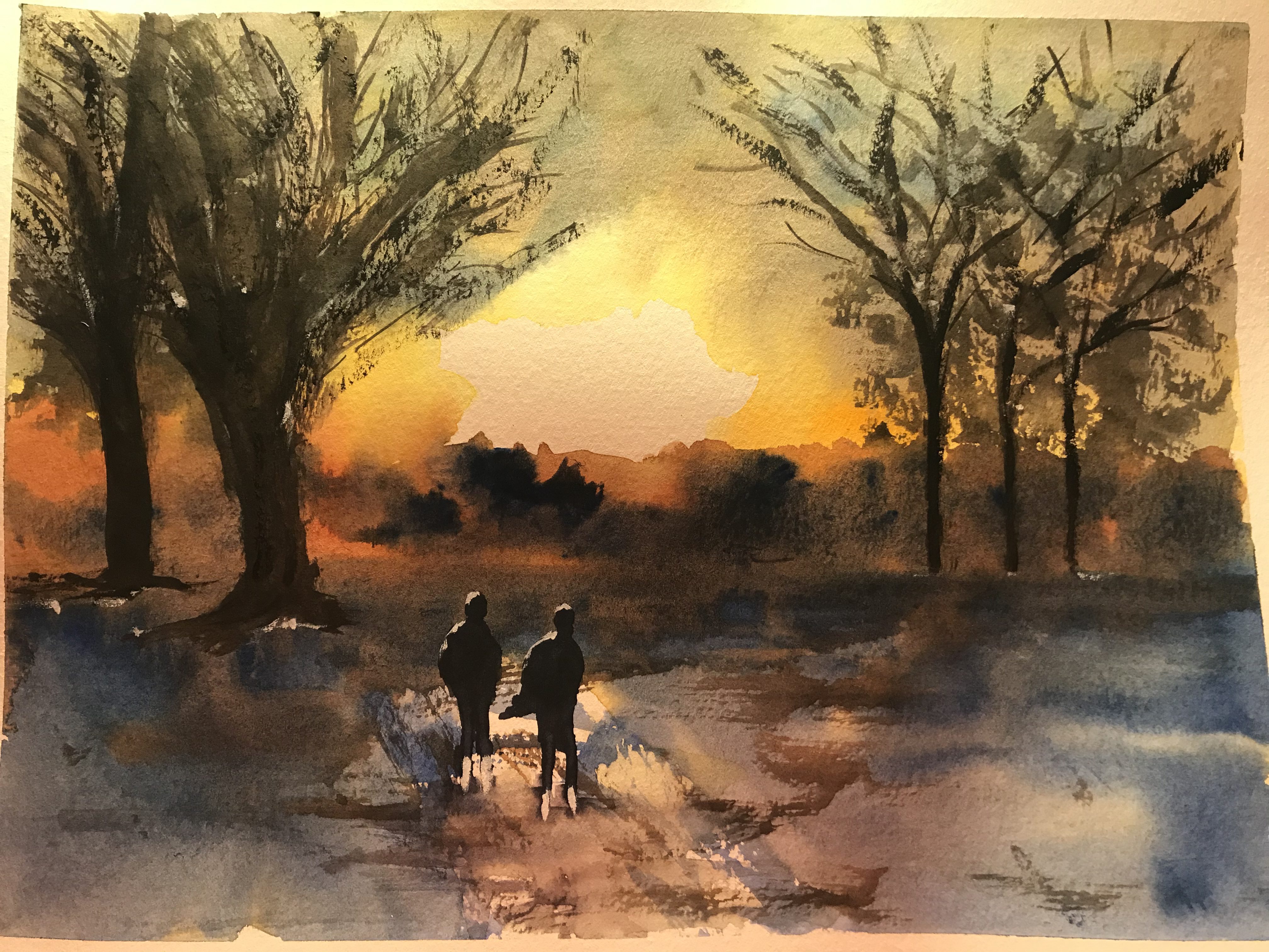 aquarelle saint petersbourg janvier 2020