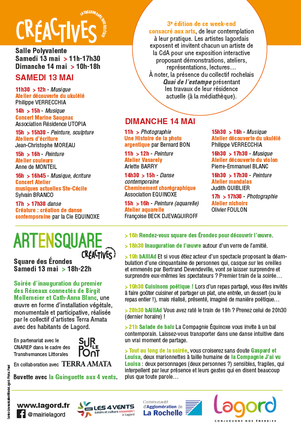 affiche exposition Créactives à Lagord